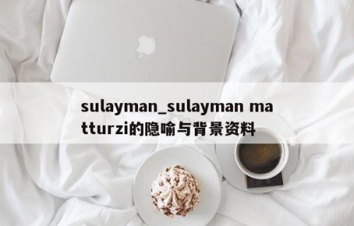 sulayman_sulayman matturzi的隐喻与背景资料